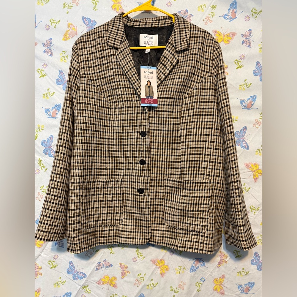 Edited by Hunter McGrady Check Blazer Size L NWT